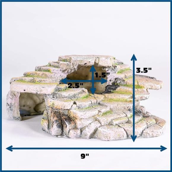 Reptology Shale Scape Step Ledge & Cave Hideout – Decorative Resin for Aquariums - Picture 5 of 6